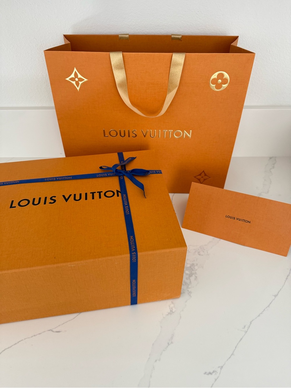 Louis Vuitton Box & RARE Shopping Bag Gift Set ✨💛🧡
